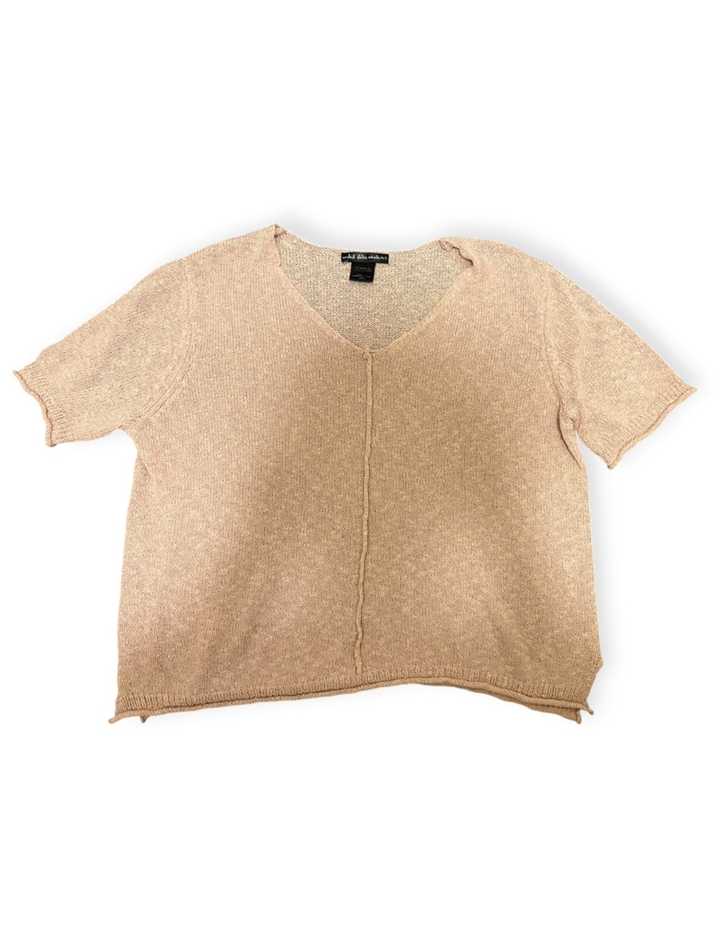 United States Sweaters Short Sleeve Knit Top Light Pink XXL